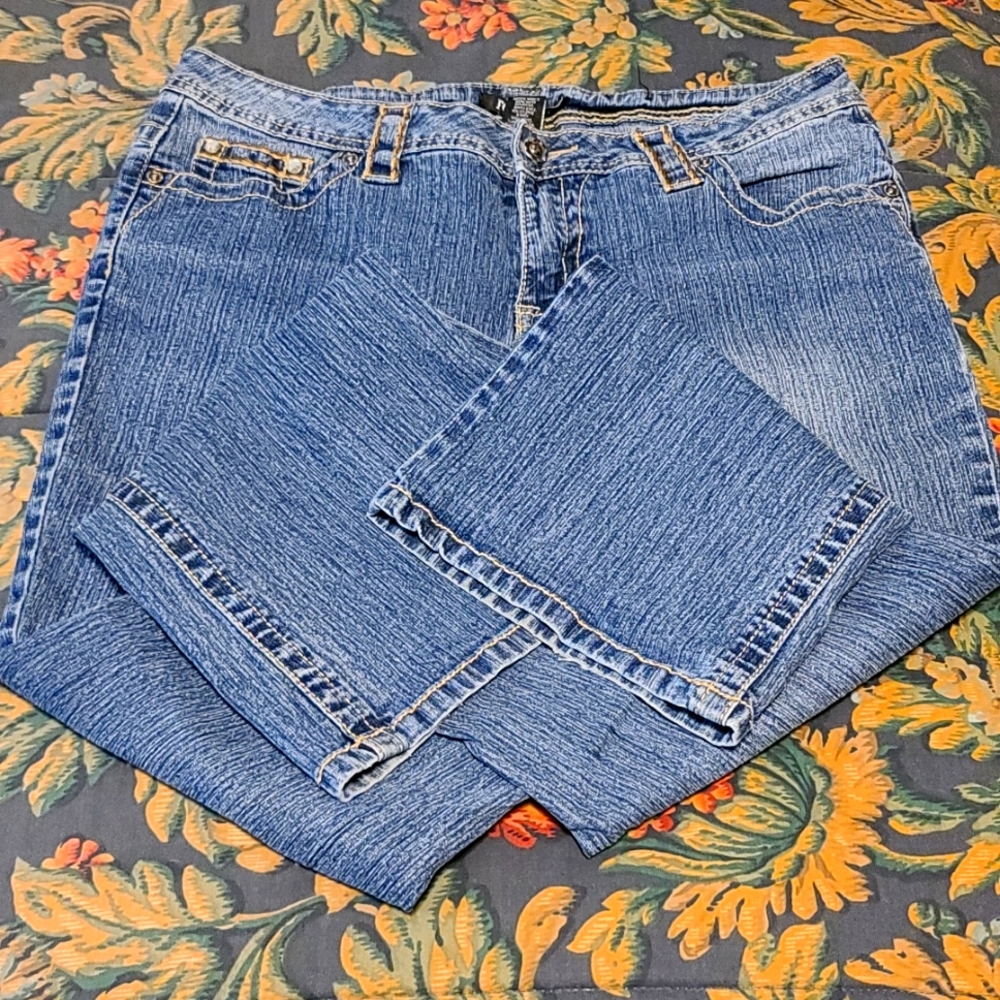Roz and Ali Embellished Boot Cut Jeans